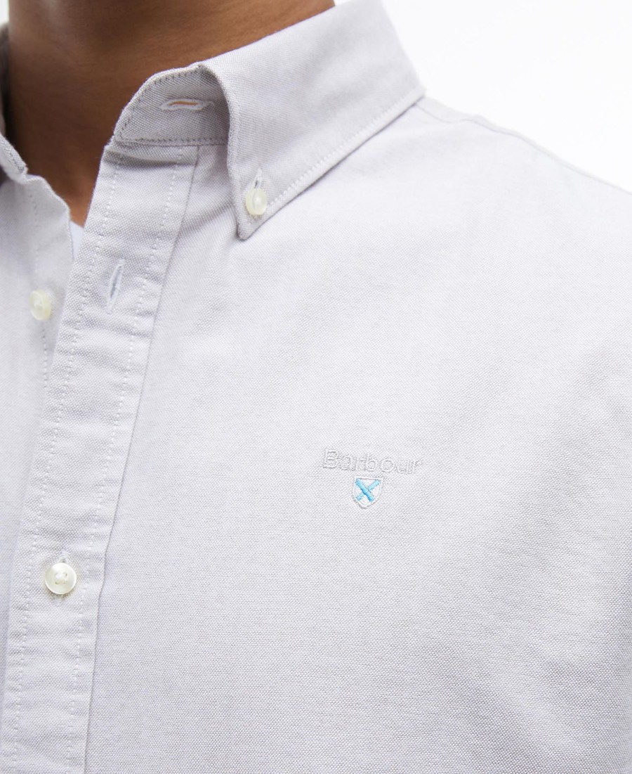 camisa oxford de alfaiataria com mangas compridas