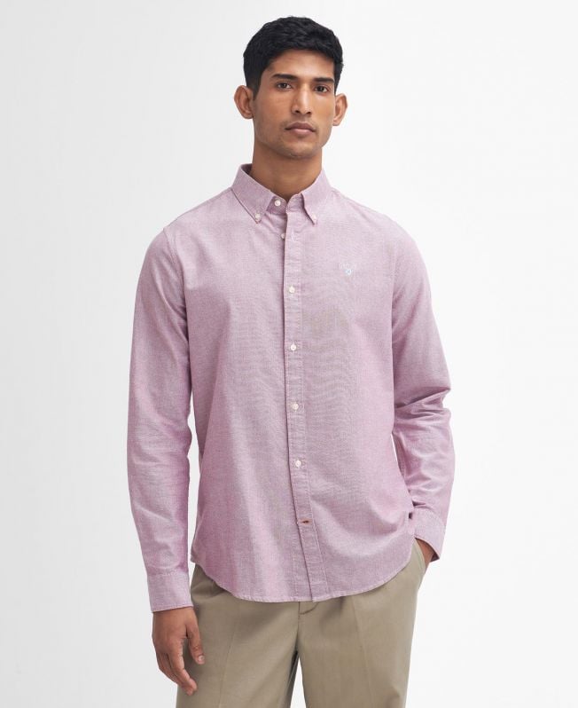 camisa oxford de alfaiataria com mangas compridas