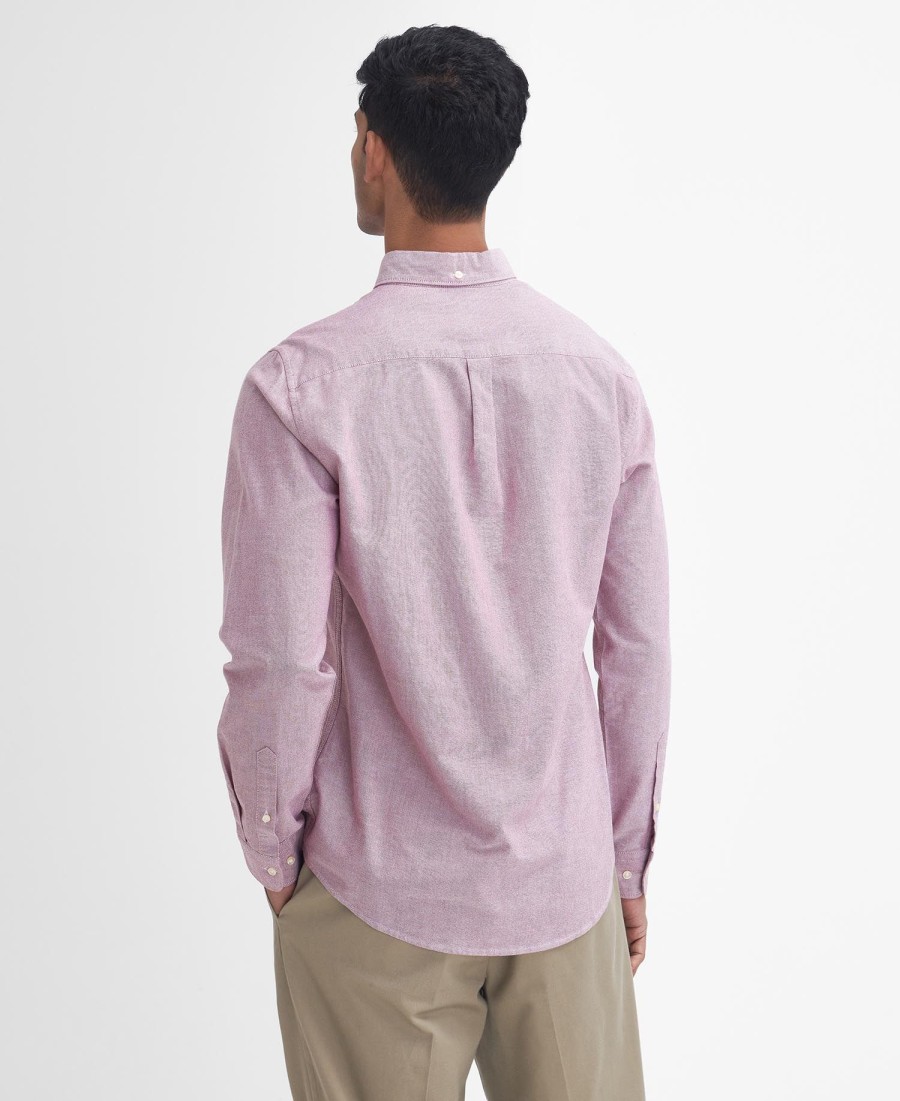camisa oxford de alfaiataria com mangas compridas