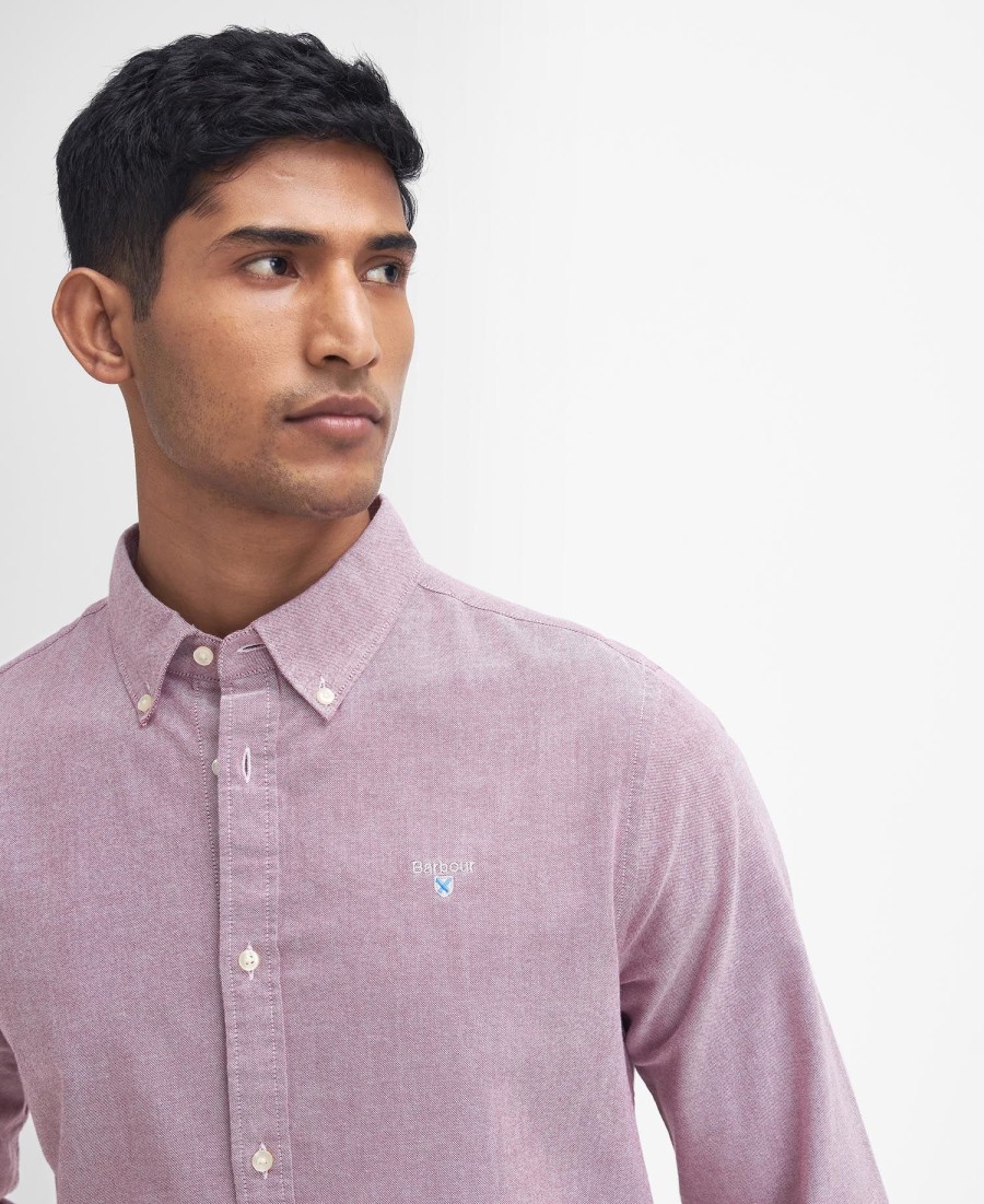 camisa oxford de alfaiataria com mangas compridas