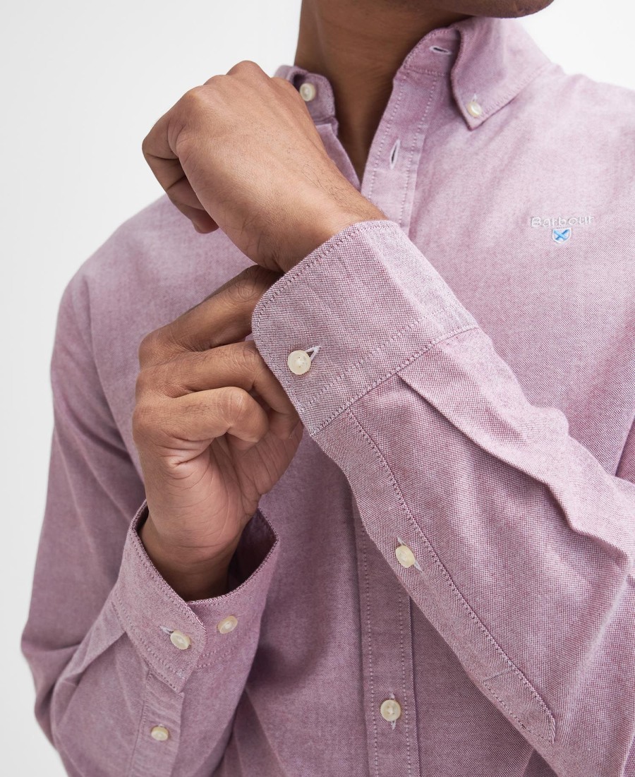 camisa oxford de alfaiataria com mangas compridas
