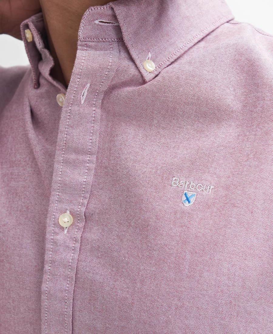 camisa oxford de alfaiataria com mangas compridas