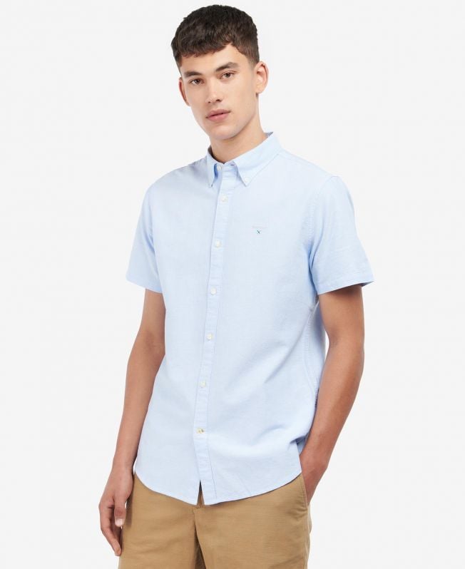 camisa oxford de manga curta com corte impecável