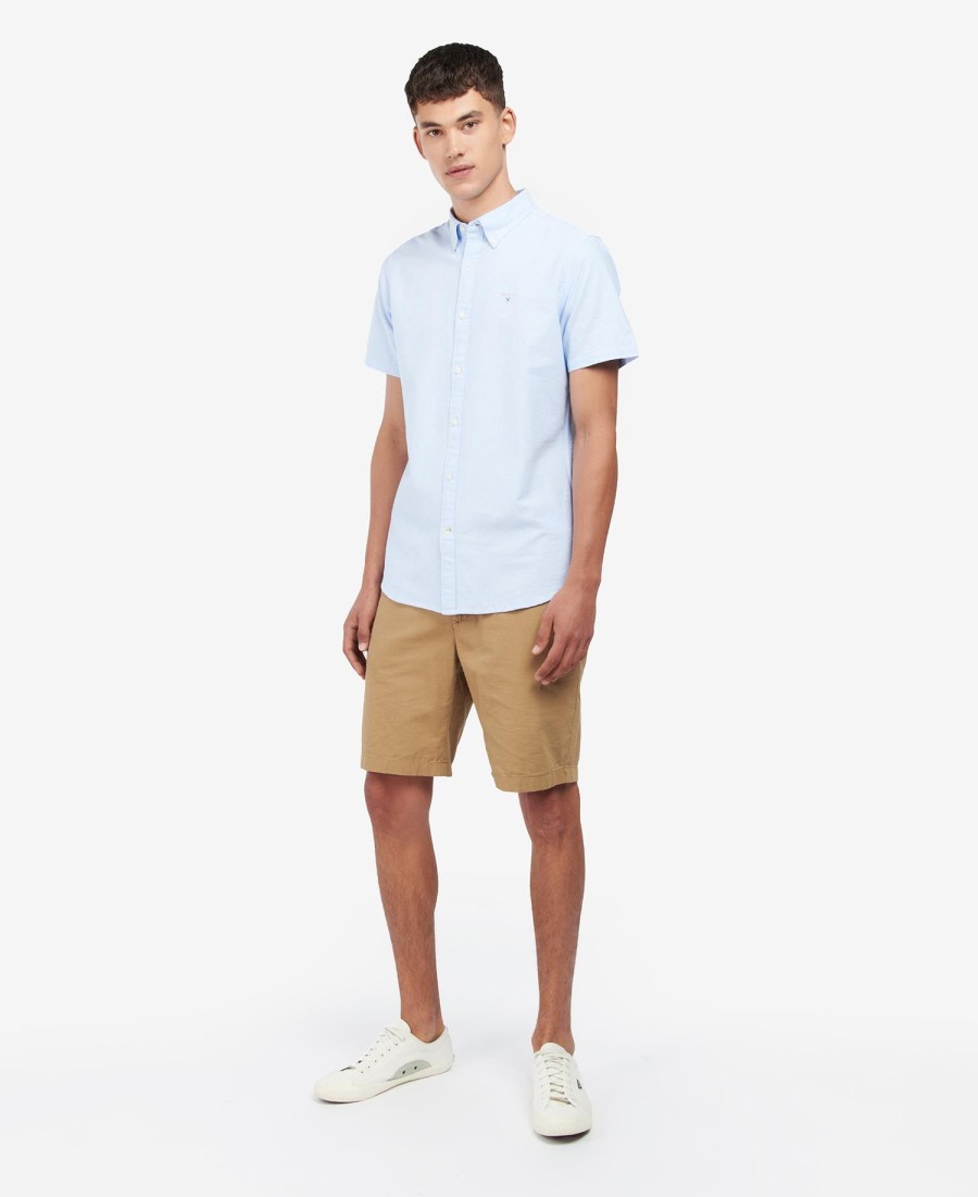camisa oxford de manga curta com corte impecável