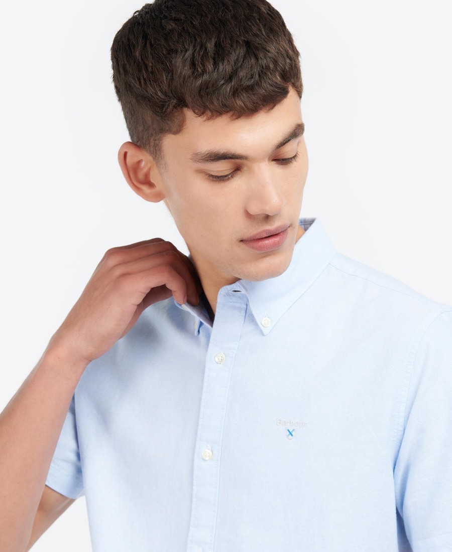 camisa oxford de manga curta com corte impecável