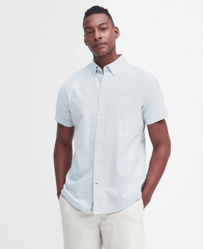 camisa oxford de manga curta com corte impecável