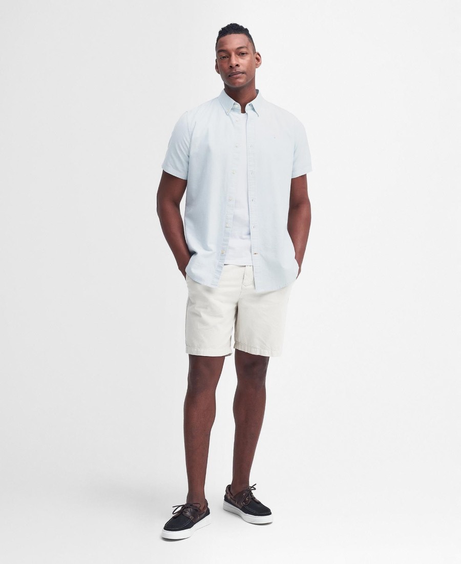camisa oxford de manga curta com corte impecável