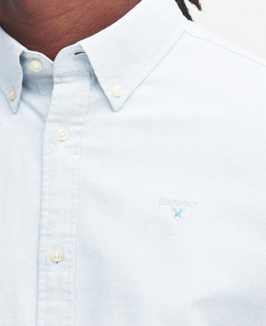 camisa oxford de manga curta com corte impecável