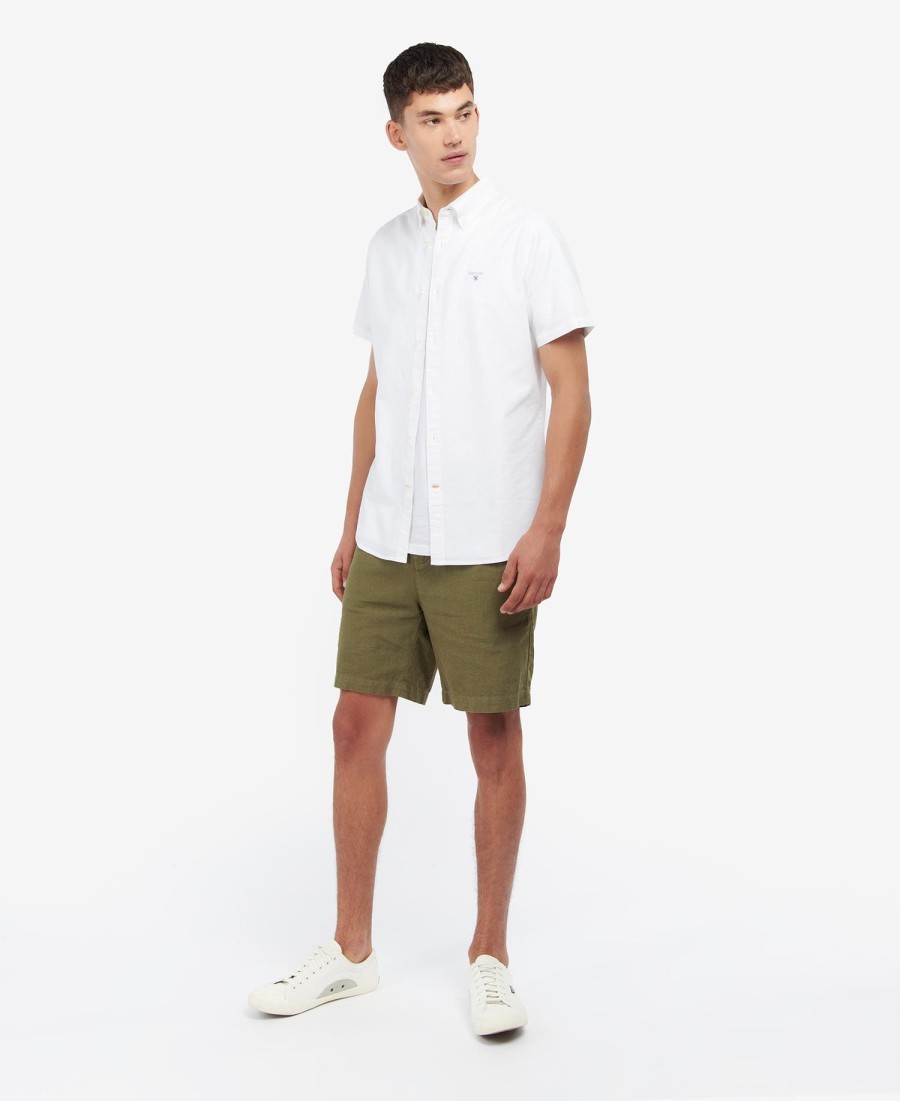 camisa oxford de manga curta com corte impecável