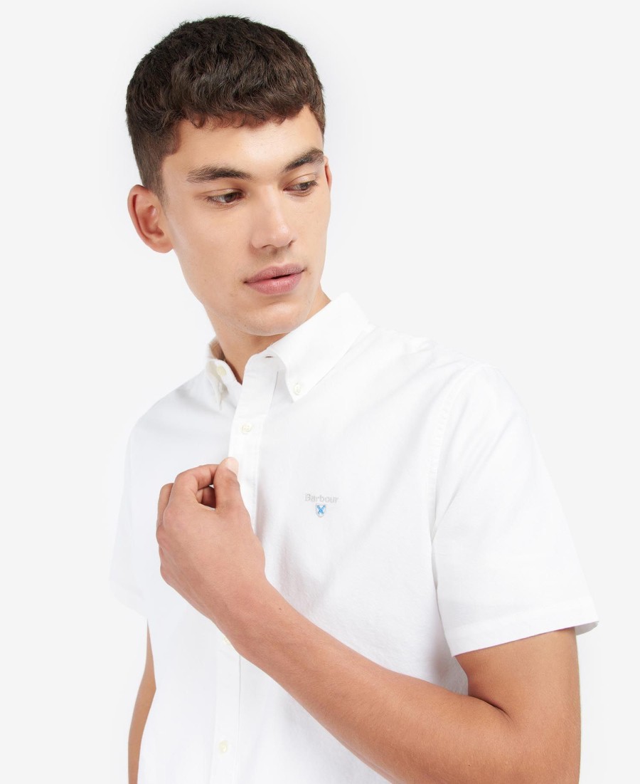 camisa oxford de manga curta com corte impecável