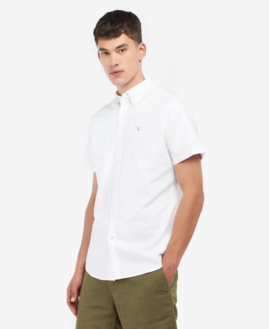 camisa oxford de manga curta com corte impecável