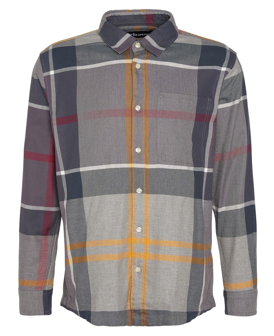 camisa renford oversized de manga comprida com estampa xadrez
