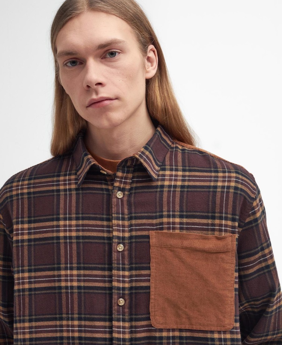 camisa burlington oversized de manga comprida com cordão