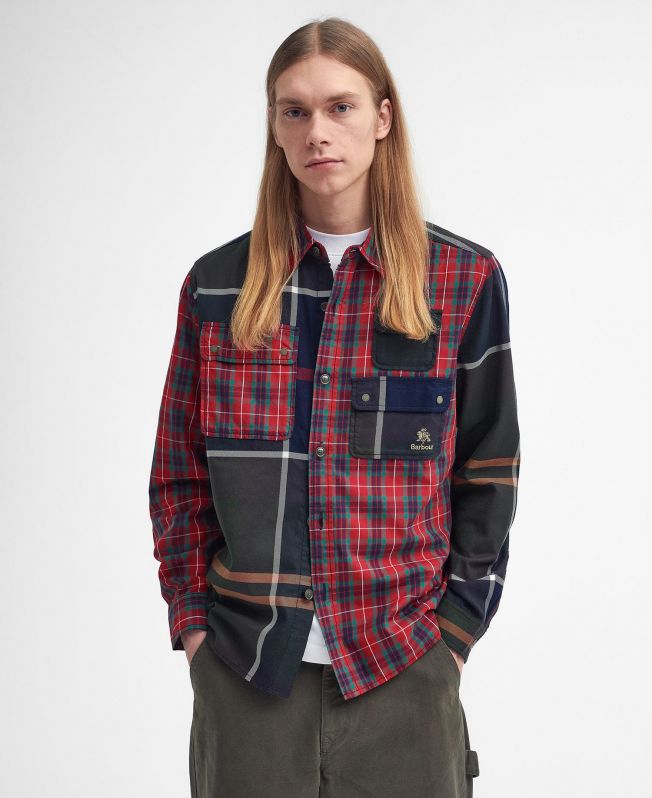 camisa de manga comprida barbour x baracuta relaxed