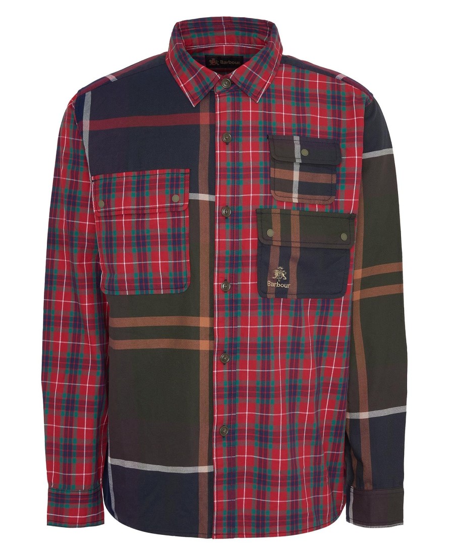 camisa de manga comprida barbour x baracuta relaxed