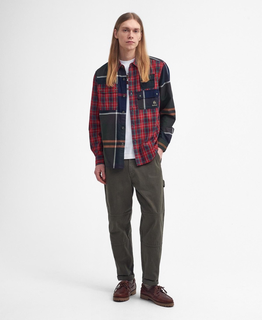 camisa de manga comprida barbour x baracuta relaxed