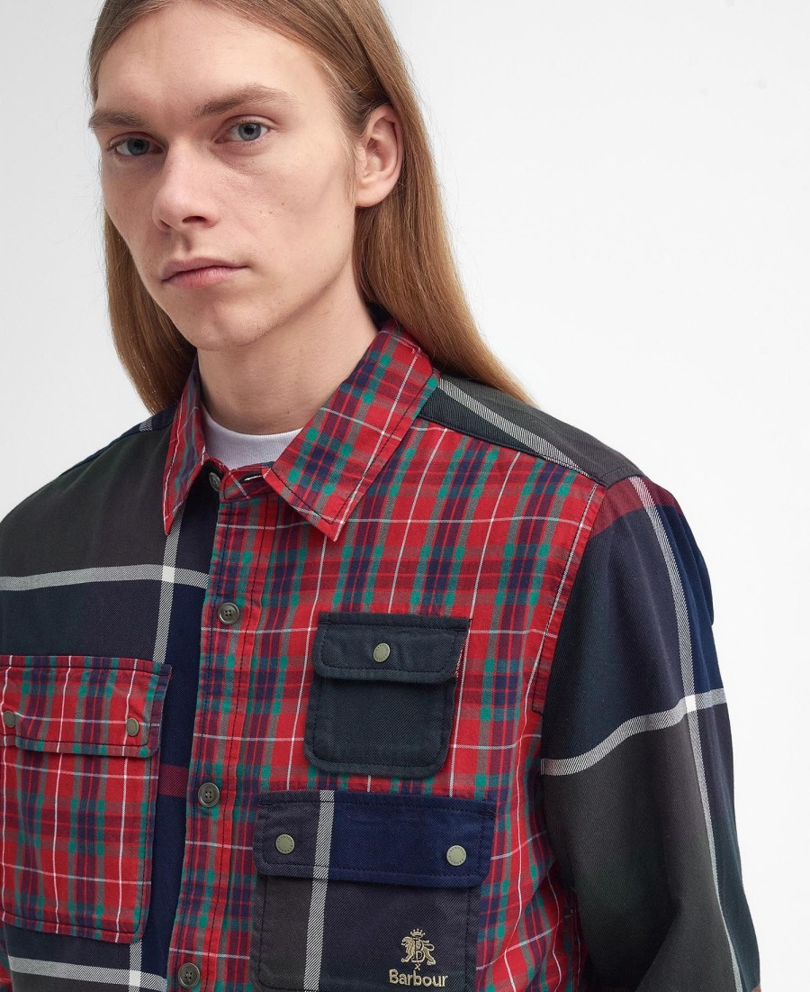 camisa de manga comprida barbour x baracuta relaxed