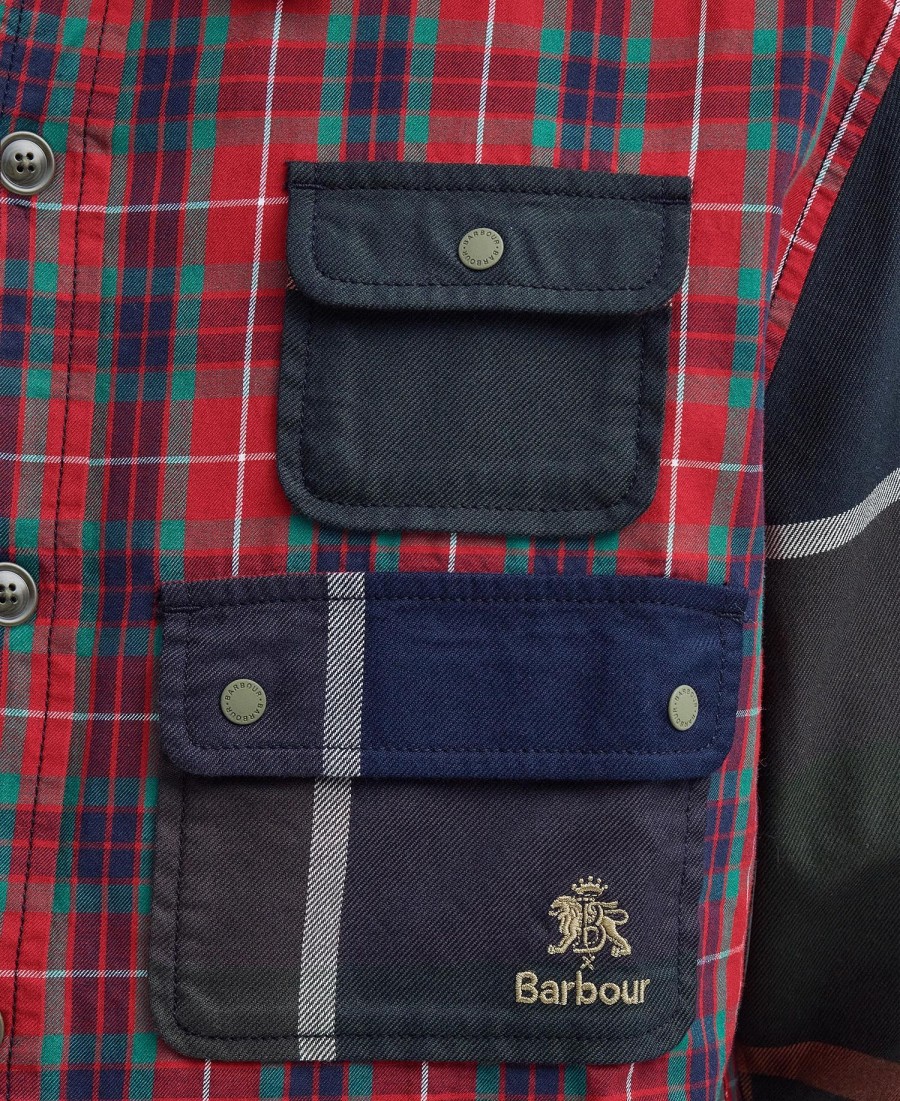 camisa de manga comprida barbour x baracuta relaxed