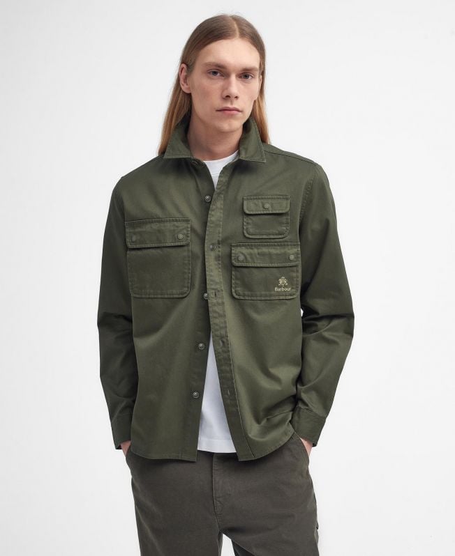 camisa de manga comprida barbour x baracuta chorlton relaxed