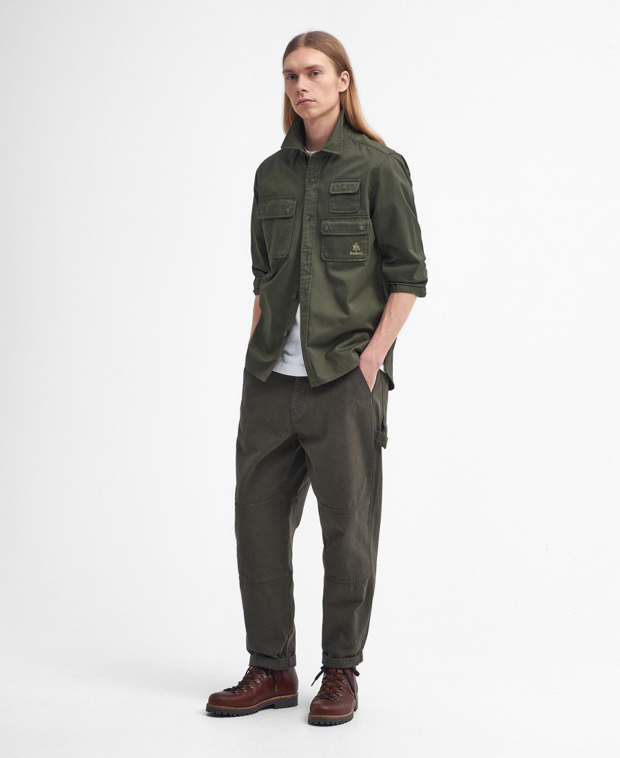 camisa de manga comprida barbour x baracuta chorlton relaxed