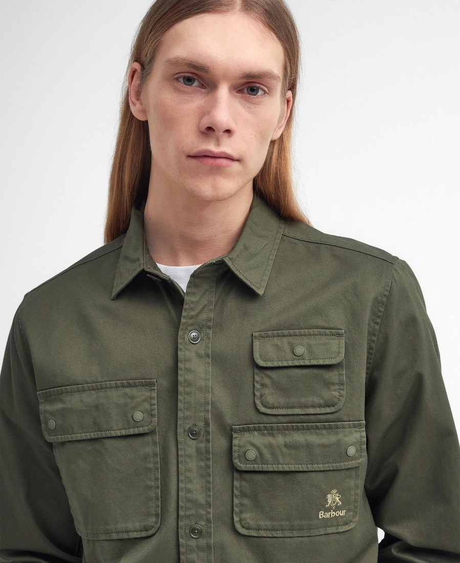 camisa de manga comprida barbour x baracuta chorlton relaxed