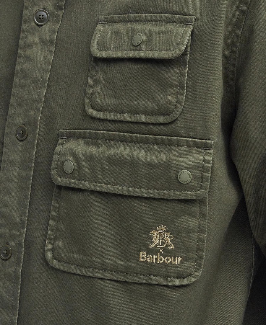 camisa de manga comprida barbour x baracuta chorlton relaxed