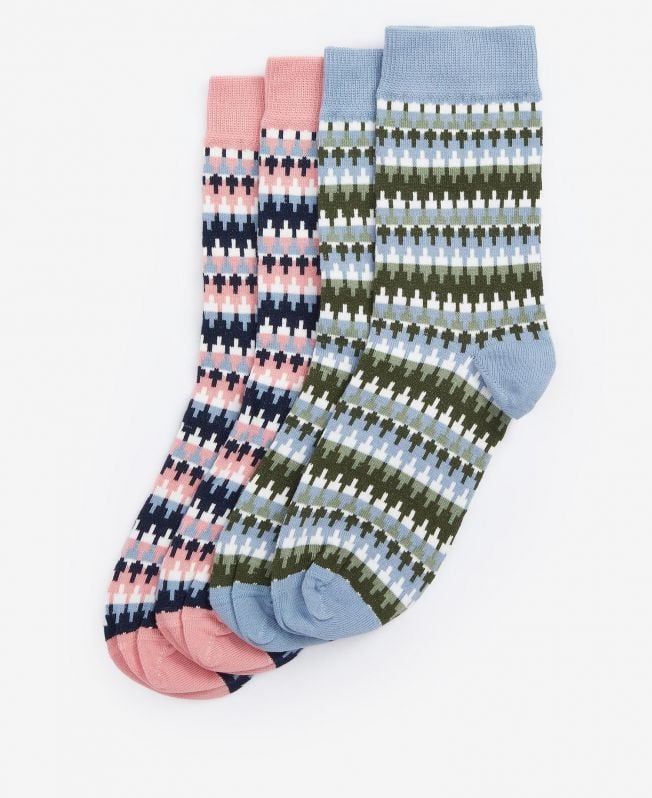 meias louise fair isle conjunto de 2