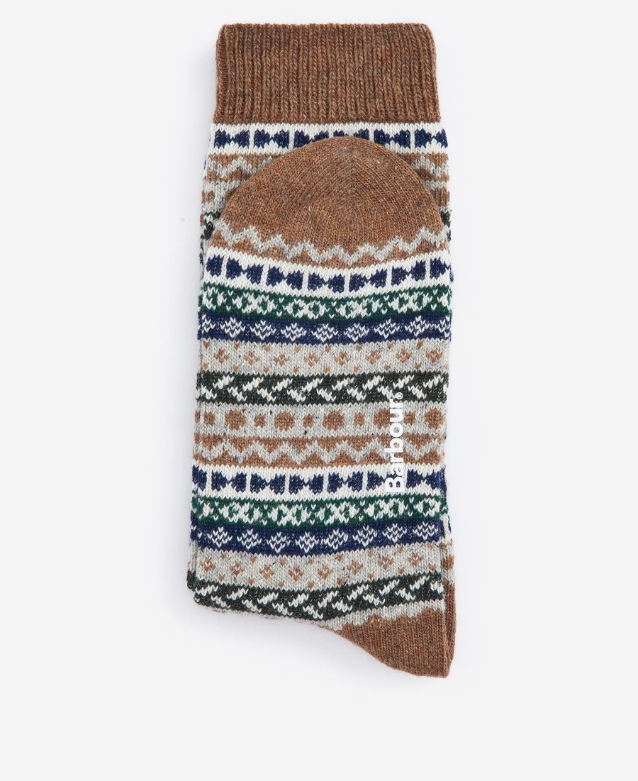 meias fair isle conjunto de 2