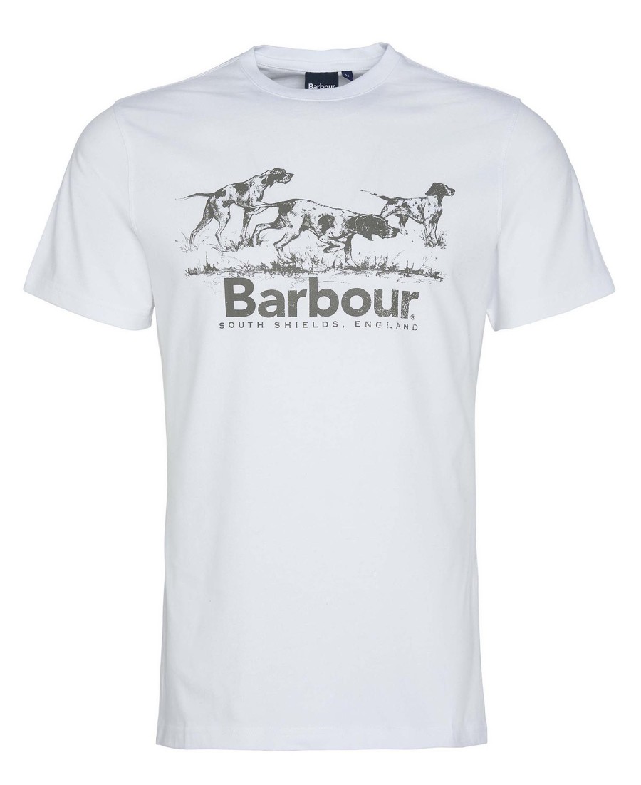 camiseta com estampa de cachorro de campo