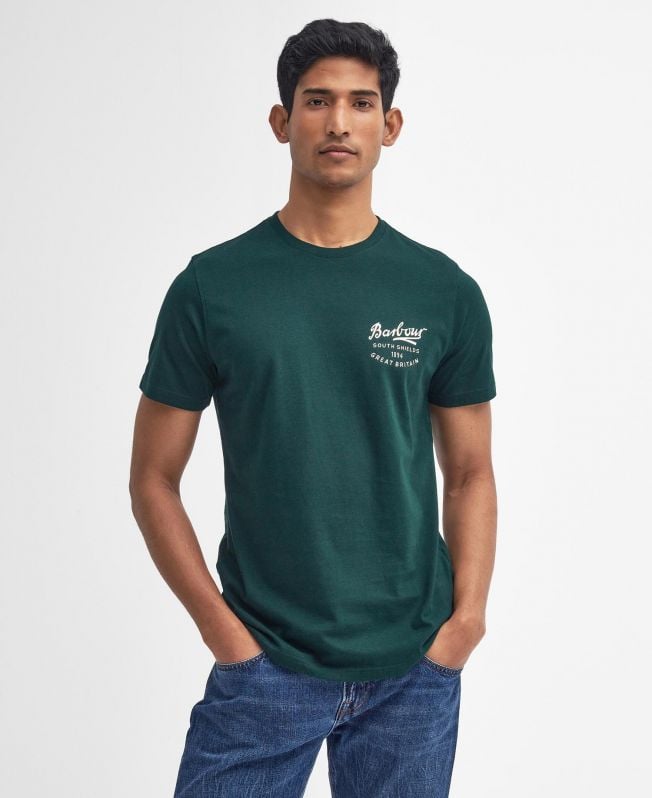 camiseta com estampa de escrita