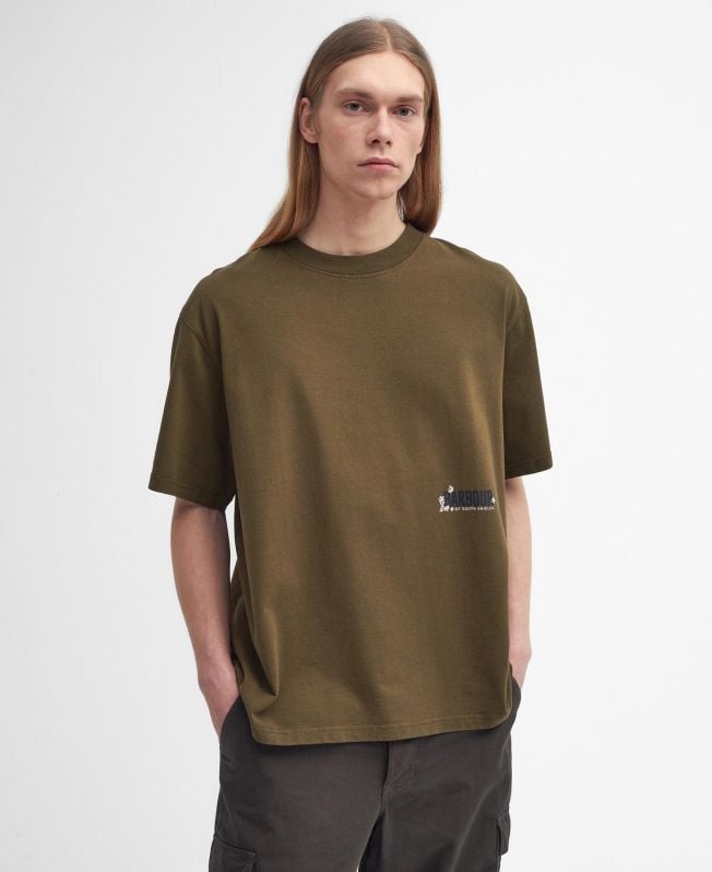camiseta estampada oversized leonard