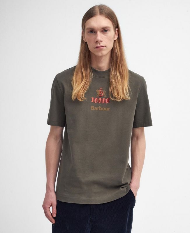 camiseta barbour x baracuta archive relaxed