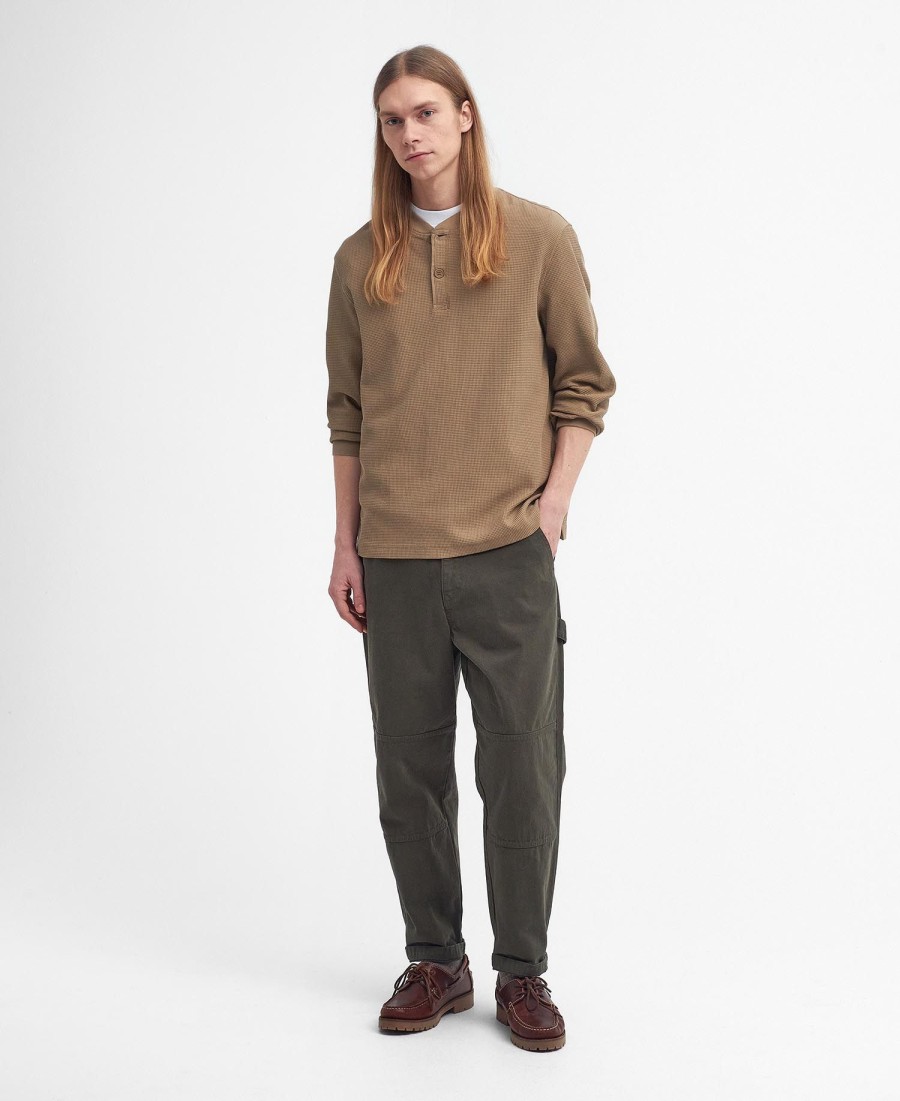 camiseta henley relaxed barbour x baracuta