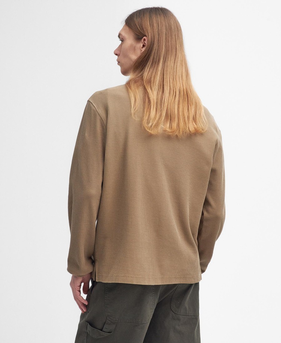 camiseta henley relaxed barbour x baracuta