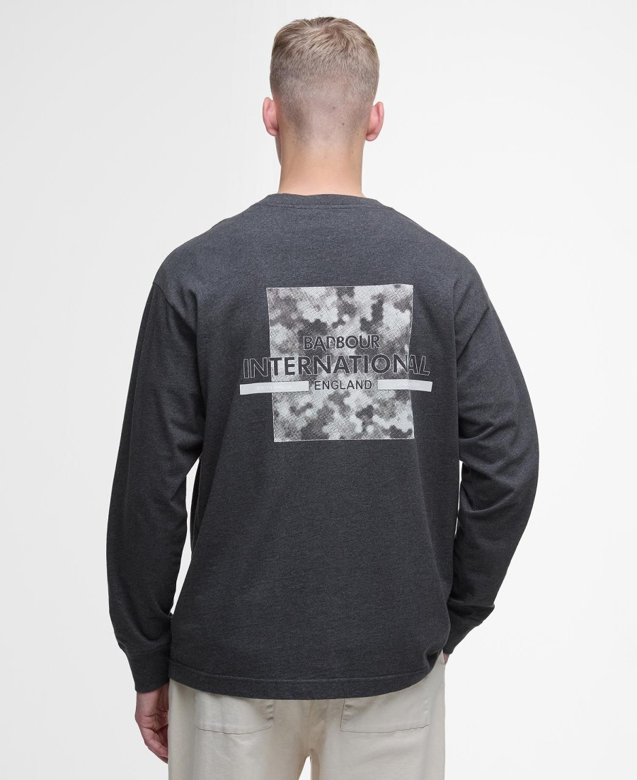 camiseta de manga comprida com estampa de pântano