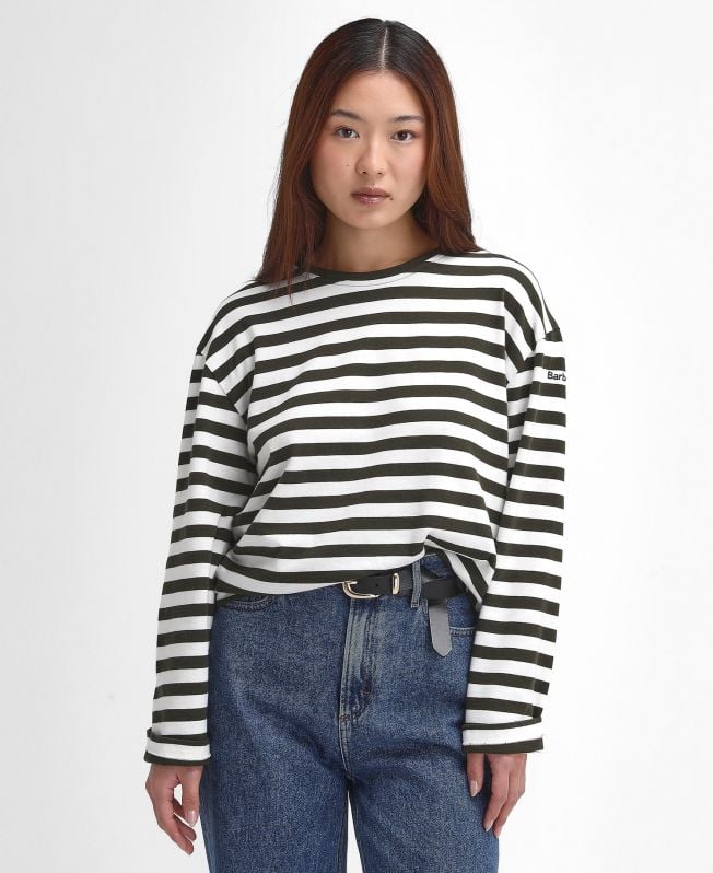 camiseta bede oversized de manga comprida
