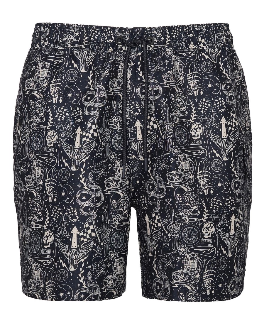 calções de banho estampados mitchel