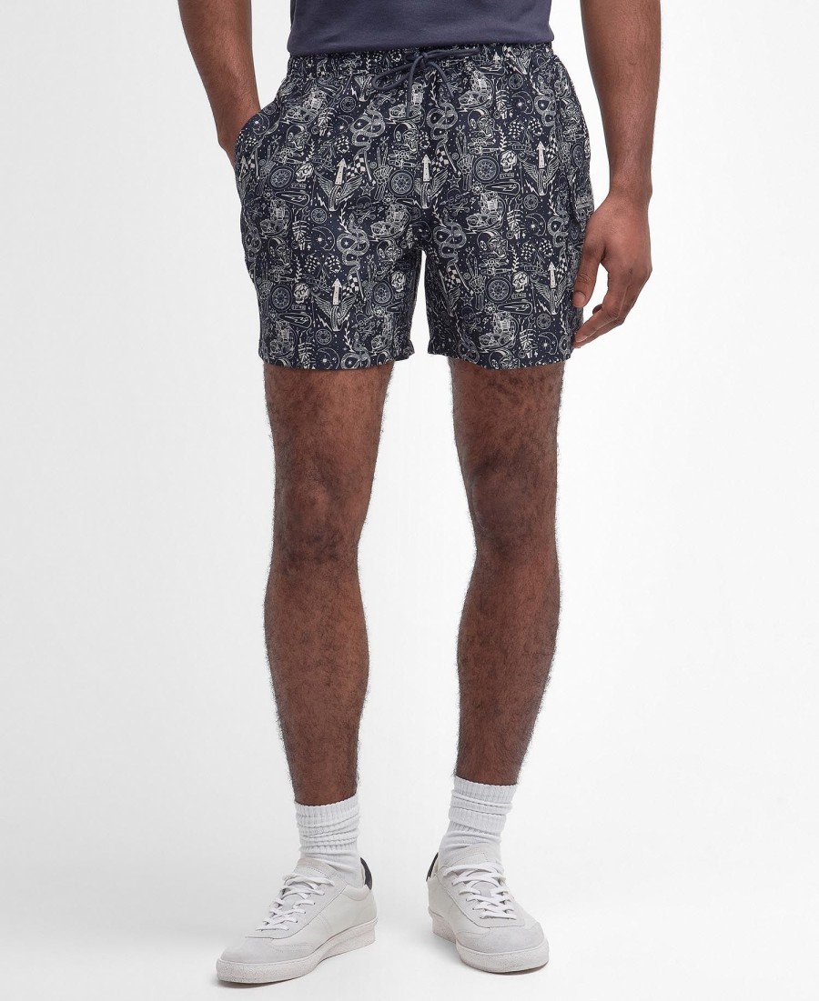 calções de banho estampados mitchel