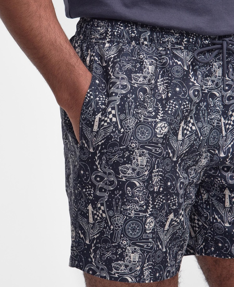 calções de banho estampados mitchel