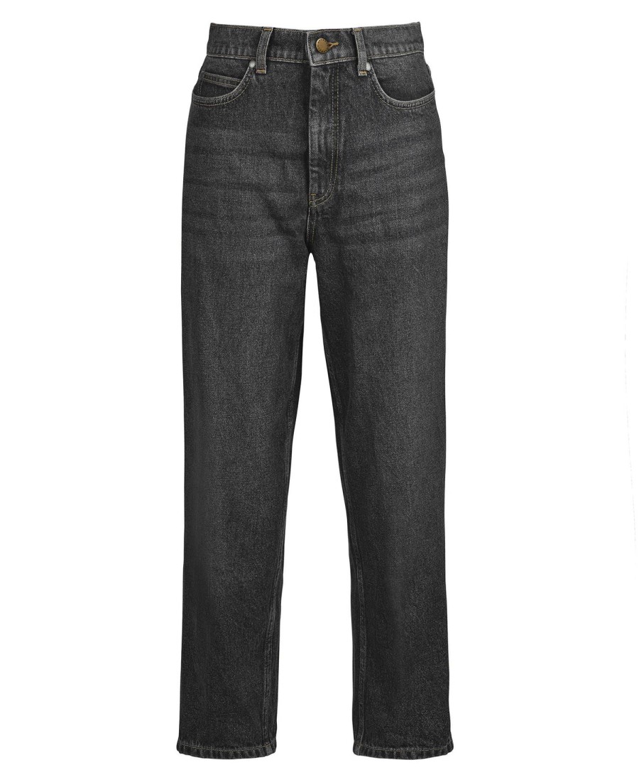 calça jeans de cintura alta moorland