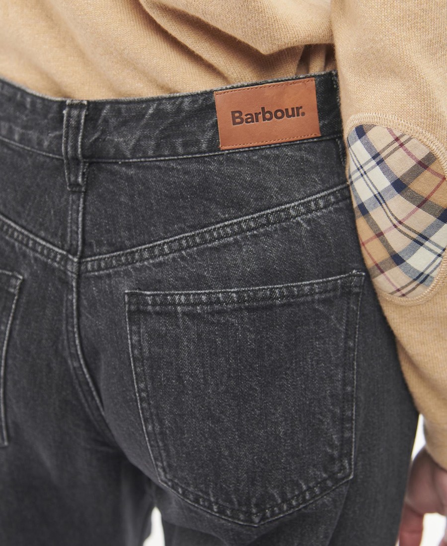 calça jeans de cintura alta moorland