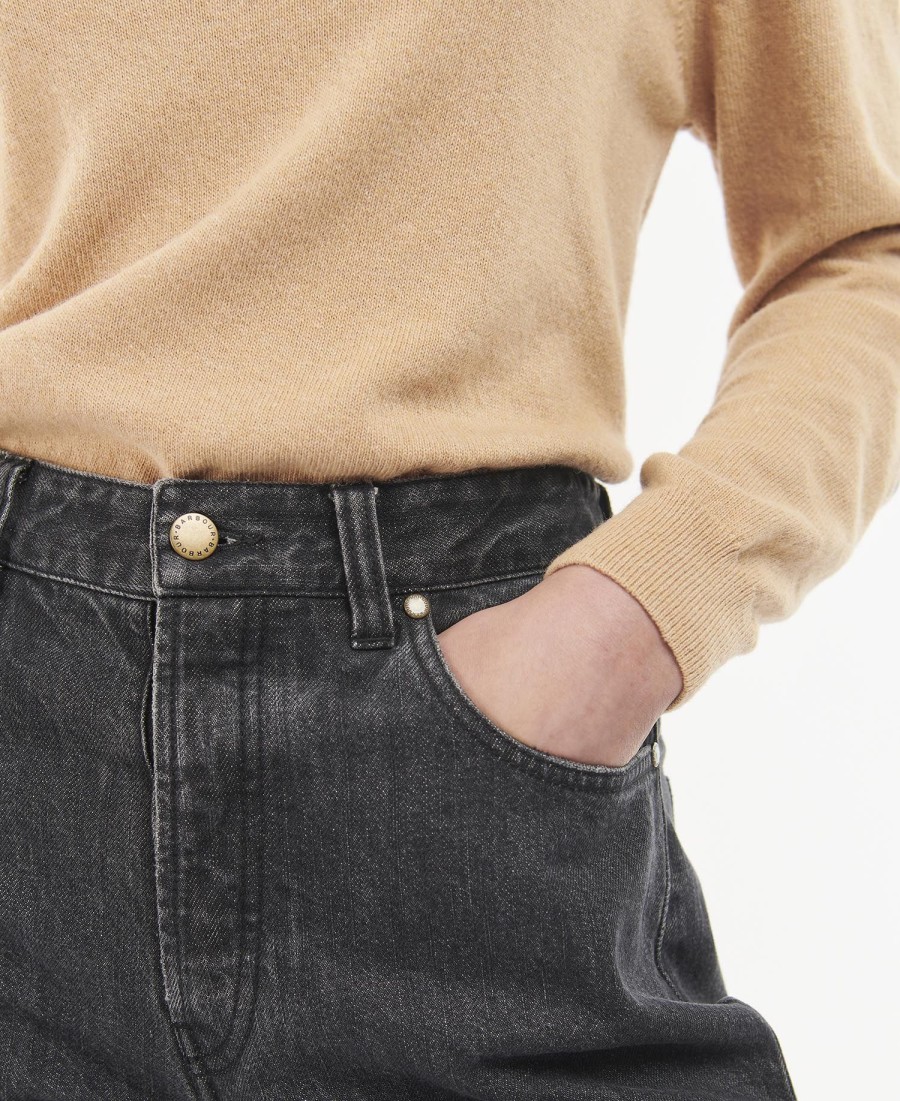 calça jeans de cintura alta moorland