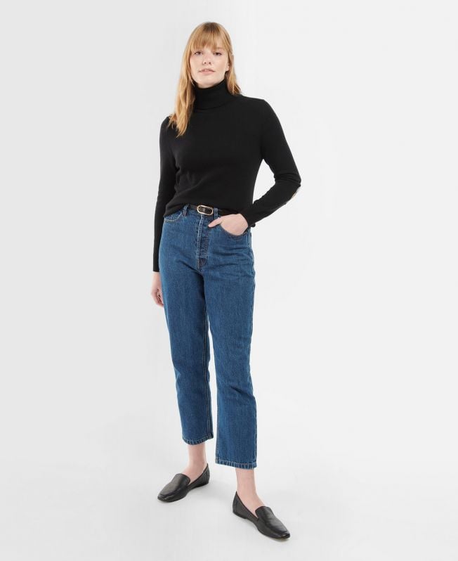 calça jeans de cintura alta moorland
