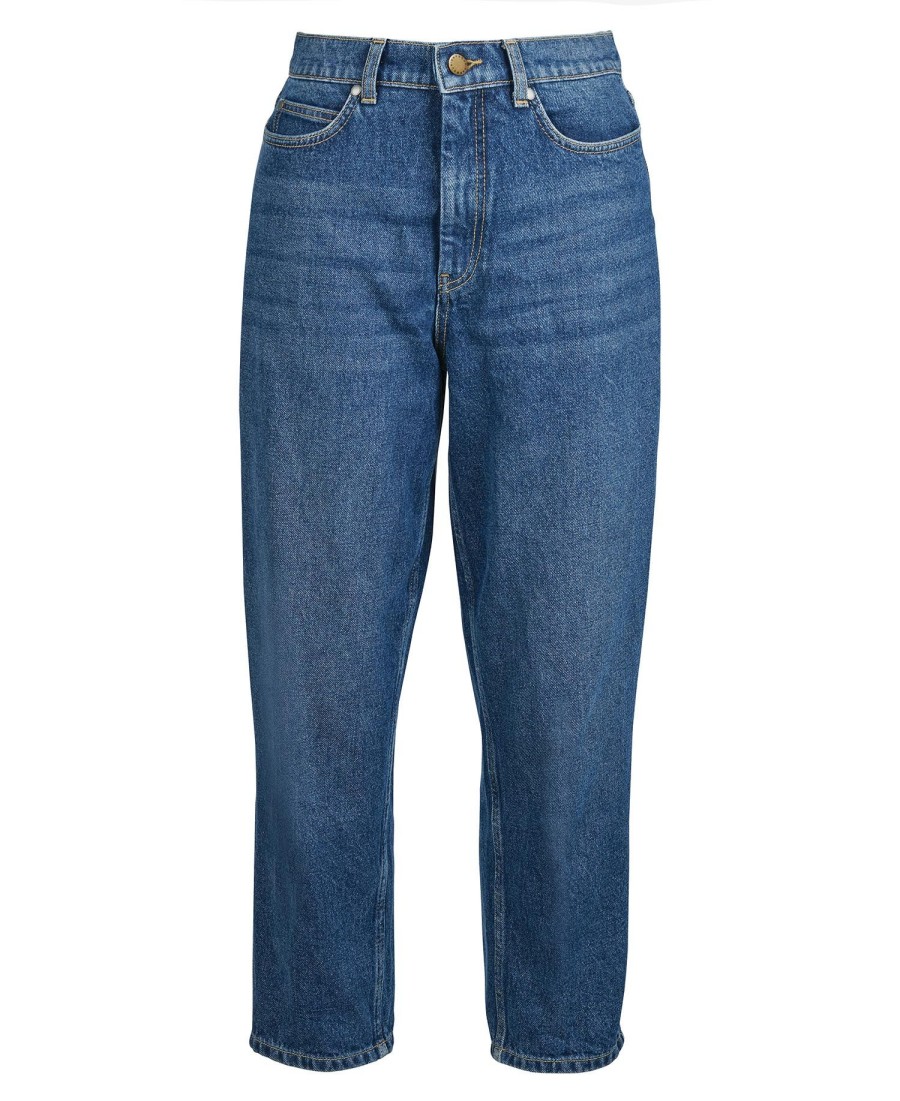 calça jeans de cintura alta moorland