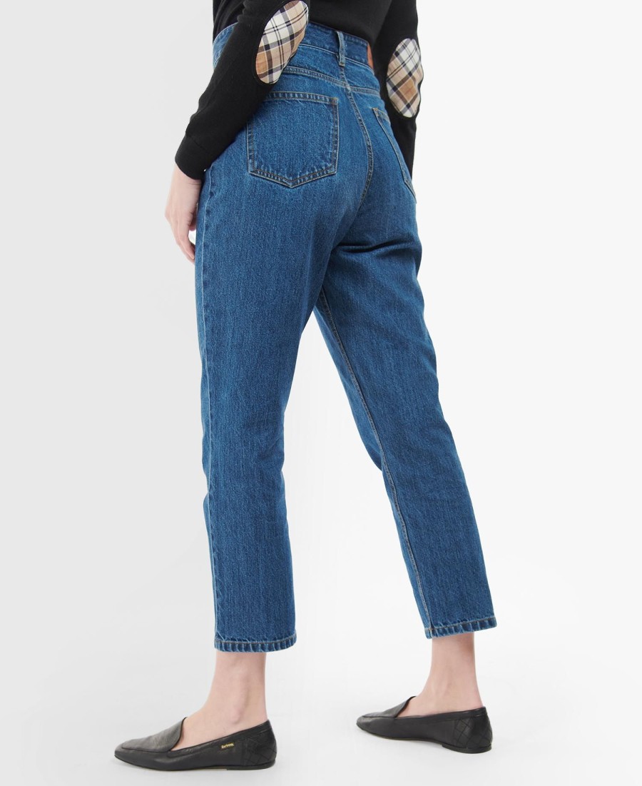 calça jeans de cintura alta moorland