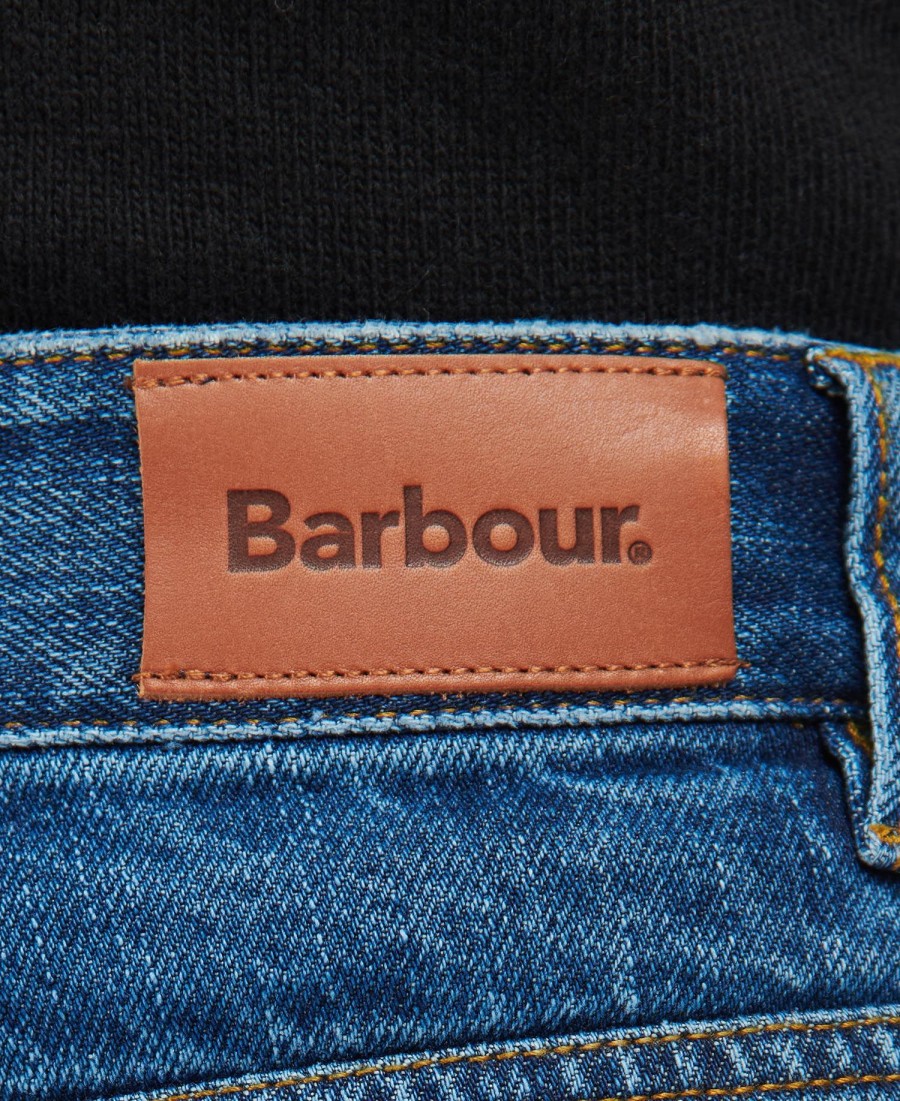 calça jeans de cintura alta moorland