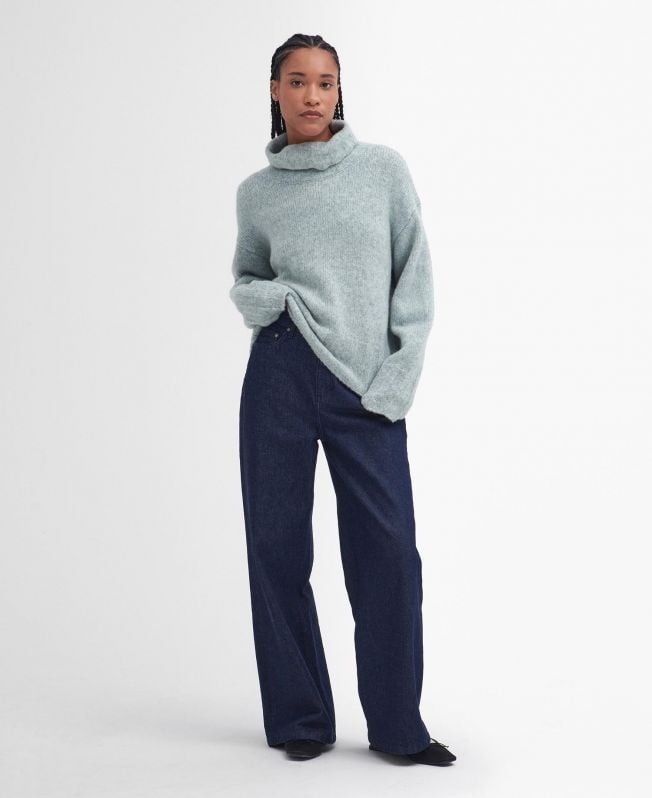 calça jeans de perna larga maisie