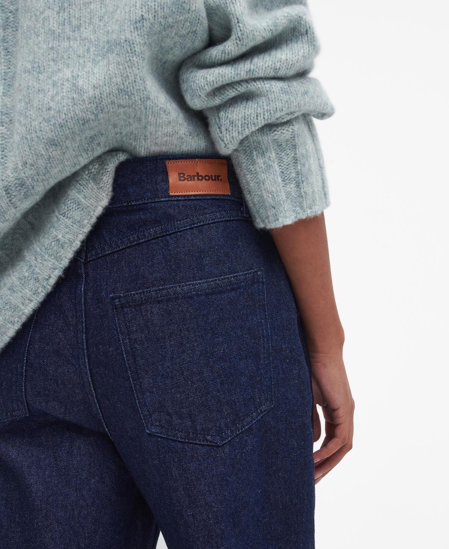 calça jeans de perna larga maisie