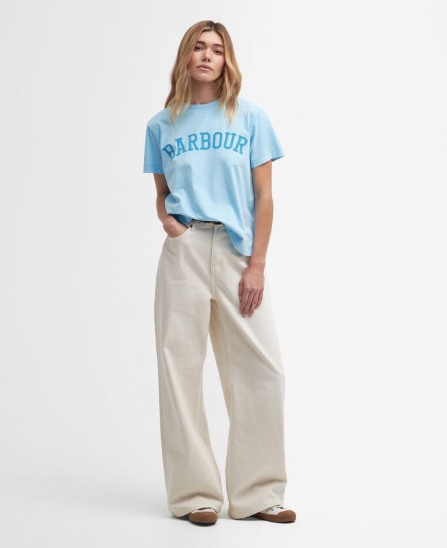 calça jeans de perna larga maisie