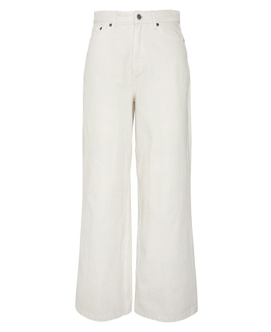 calça jeans de perna larga maisie